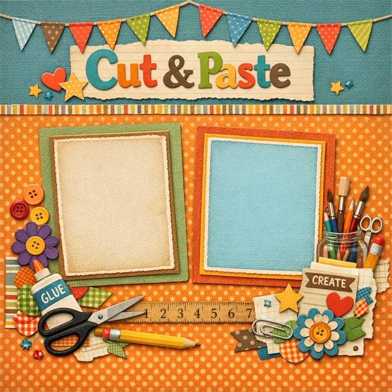 Cut & Paste-Premade Scrapbook Page