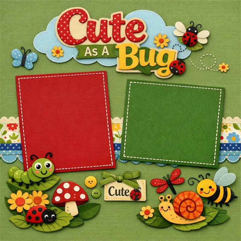 Cute As A Bug-Premade Scrapbook Page