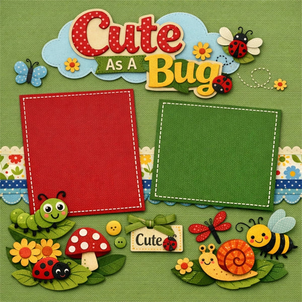 Cute As A Bug-Premade Scrapbook Page