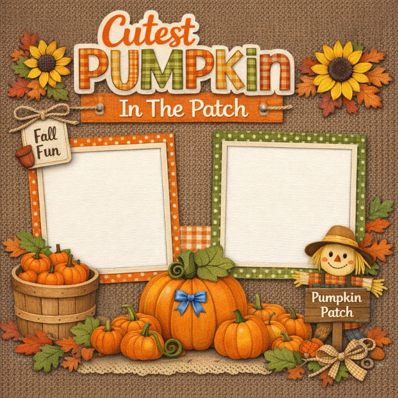 Cutest Pumpkin In The Patch-Premade Scrapbook Page