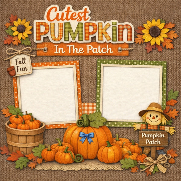 Cutest Pumpkin In The Patch-Premade Scrapbook Page