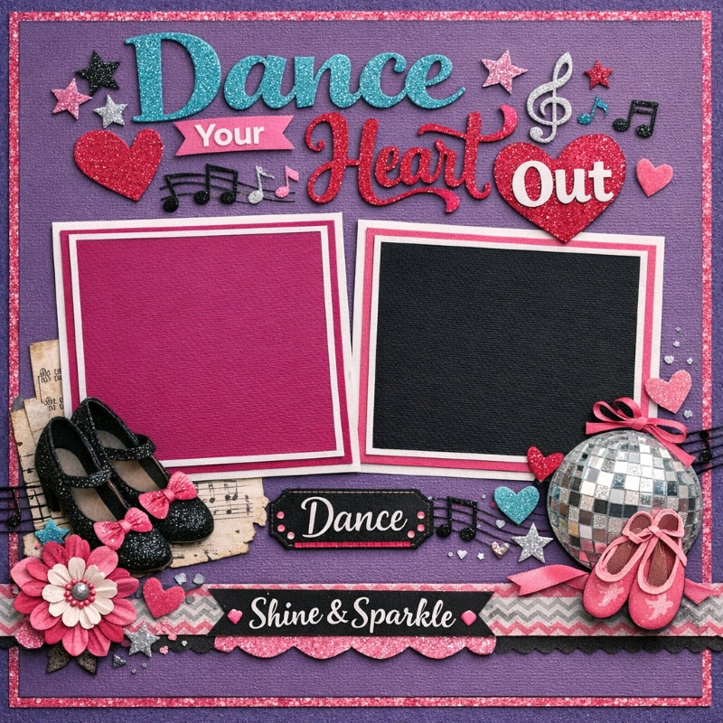 Dance Your Heart Out-Premade Scrapbook Page
