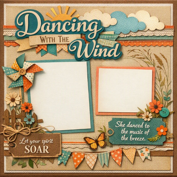 Dancing With The Wind-Premade Scrapbook Page