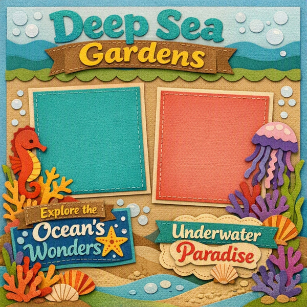 Deep Sea Gardens-Premade Scrapbook Page