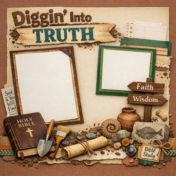 Diggin' Into Truth-Premade Scrapbook Page