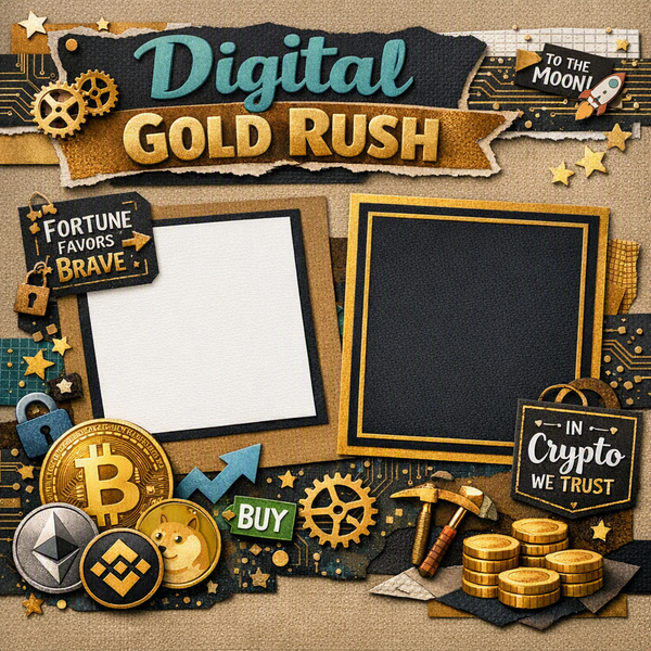 Digital Gold Rush-Premade Scrapbook Page