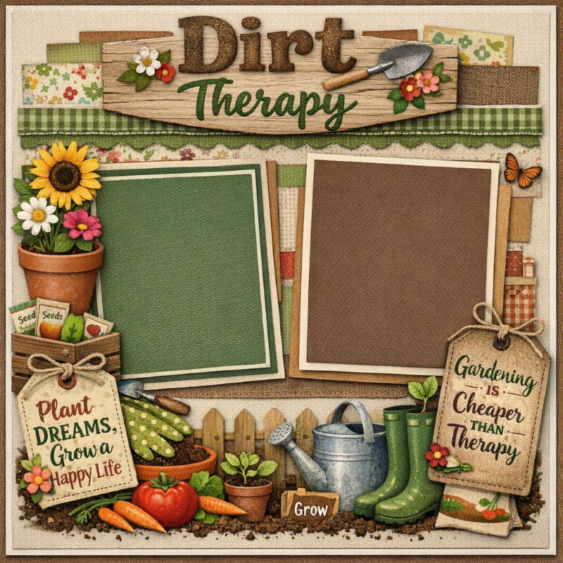 Dirt Therapy-Premade Scrapbook Page