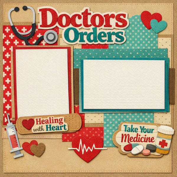 Doctors Orders-Premade Scrapbook Page