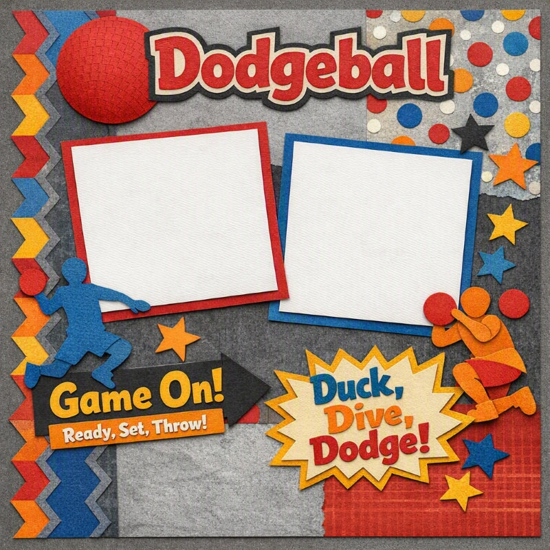 Dodgeball-Premade Scrapbook Page