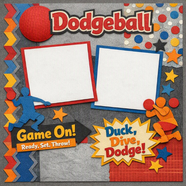 Dodgeball-Premade Scrapbook Page