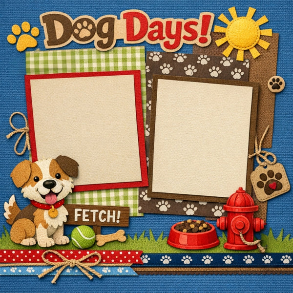 Dog Days!-Premade Scrapbook Page