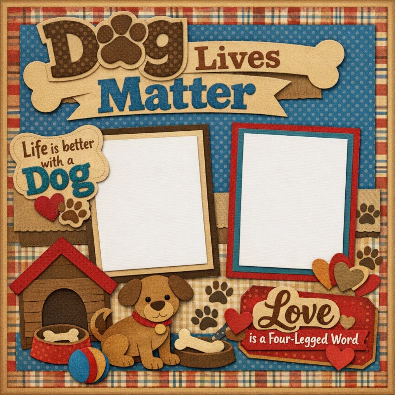 Dog Lives Matter-Premade Scrapbook Page