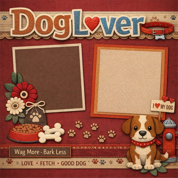 Dog Lover-Premade Scrapbook Page