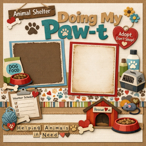 Doing My Paw-t-Premade Scrapbook Page