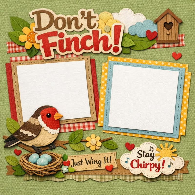 Don't Finch!-Premade Scrapbook Page