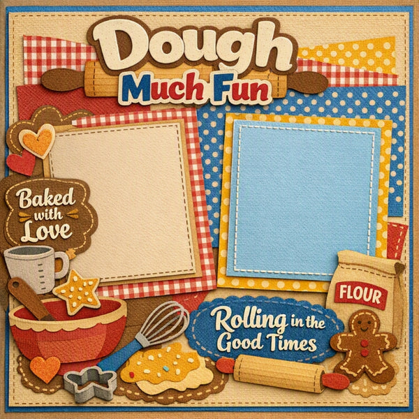 Dough Much Fun-Premade Scrapbook Page