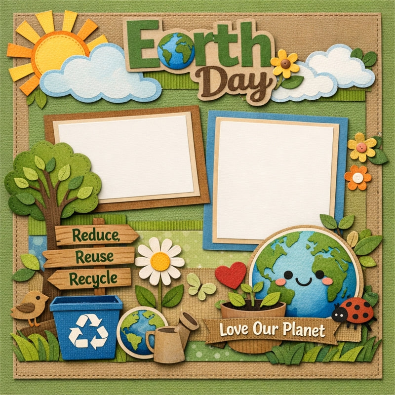 Earth Day-Premade Scrapbook Page