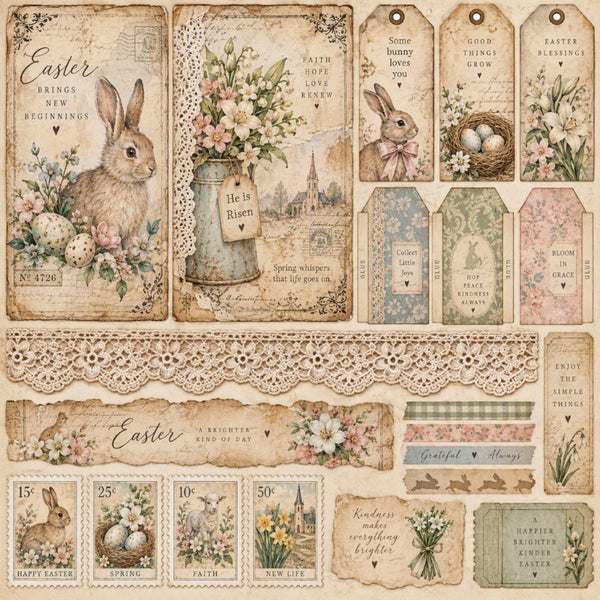 Easter-Premade Junk Journal Page