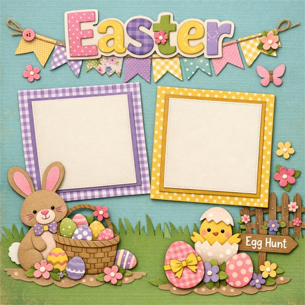 Easter-Premade Scrapbook Page