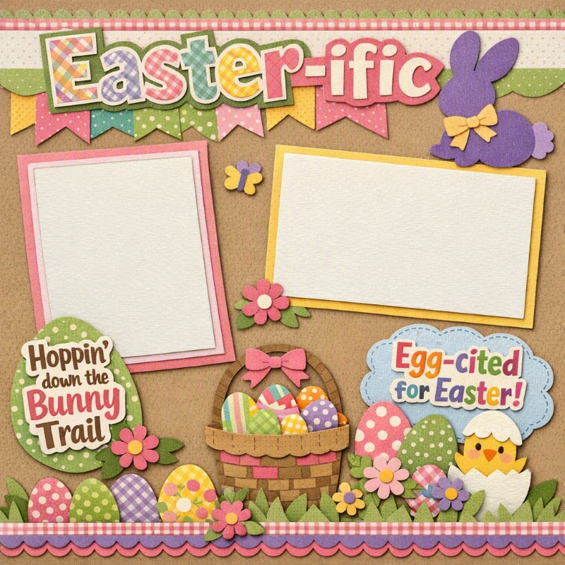 Easter-ific-Premade Scrapbook Page