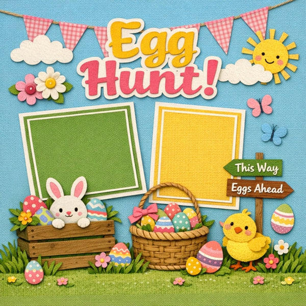Egg Hunt!-Premade Scrapbook Page