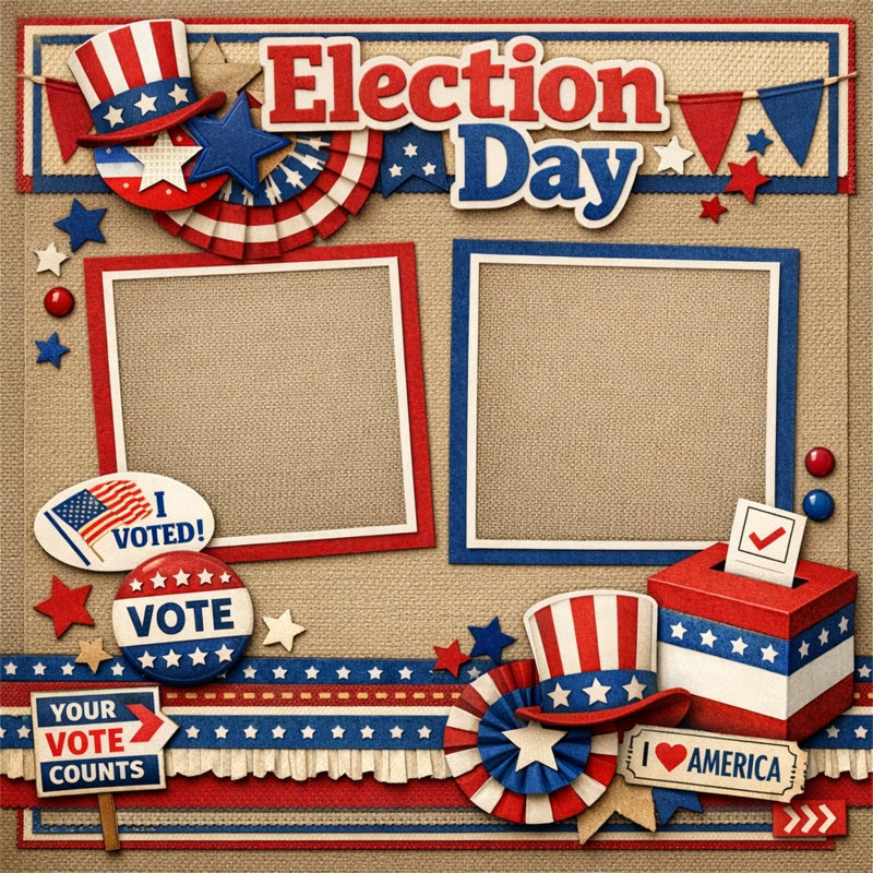 Election Day-Premade Scrapbook Page