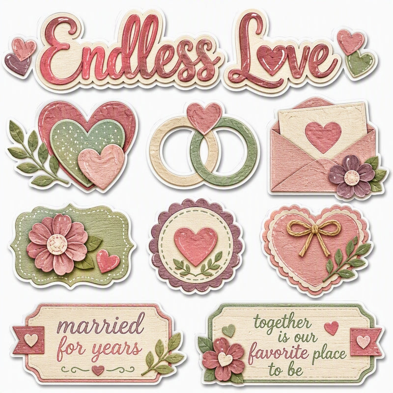 Endless Love-Premade Cutout Set
