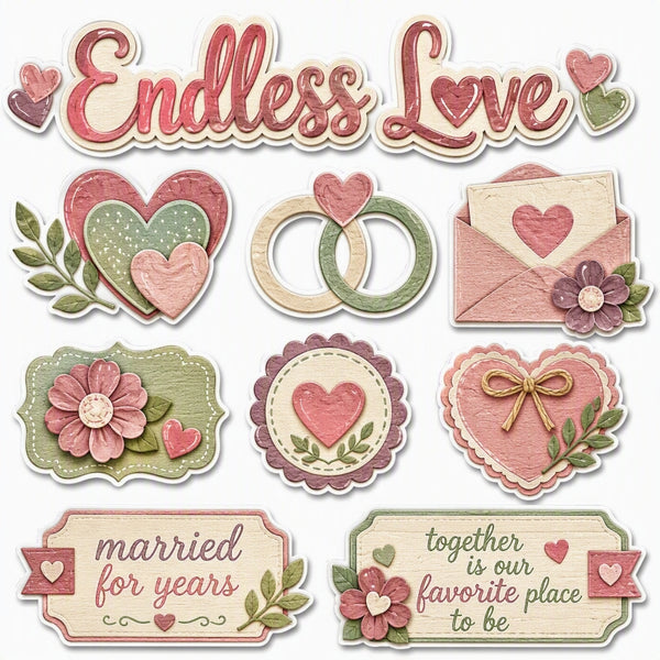 Endless Love-Premade Cutout Set