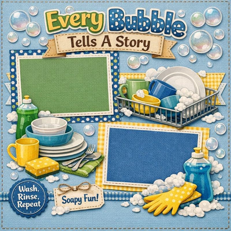 Every Bubble Tells A Story-Premade Scrapbook Page