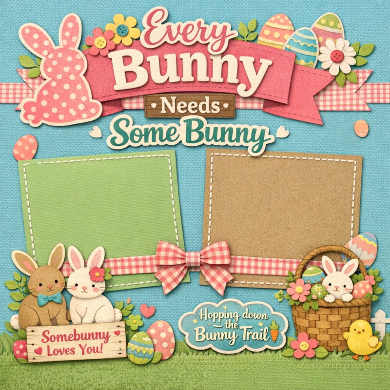 Every Bunny Needs Some Bunny-Premade Scrapbook Page