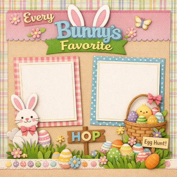 Every Bunny's Favorite-Premade Scrapbook Page