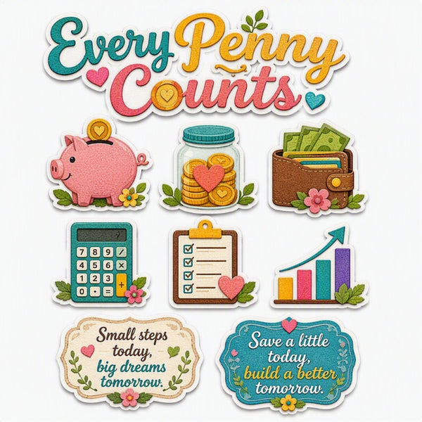 Every Penny Counts-Premade Cutout Set