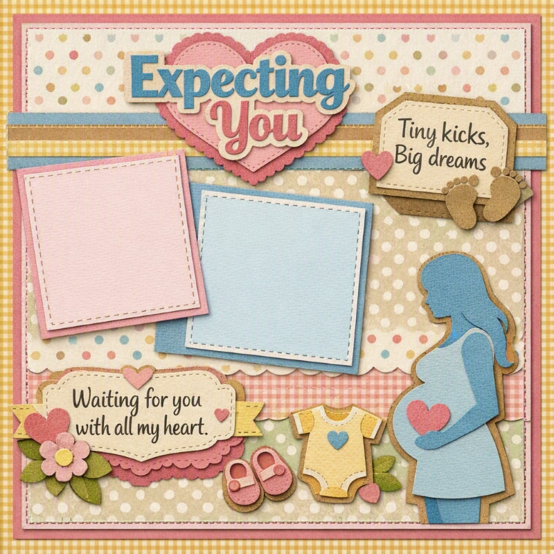 Expecting You-Premade Scrapbook Page