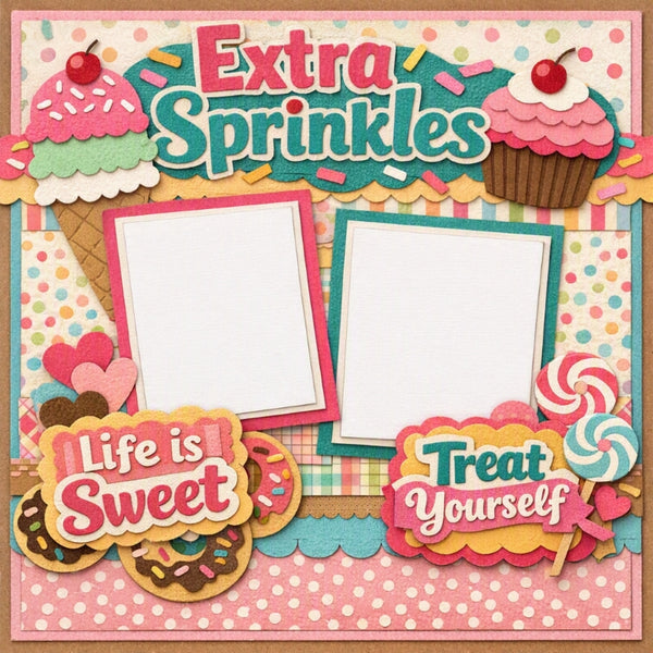 Extra Sprinkles-Premade Scrapbook Page