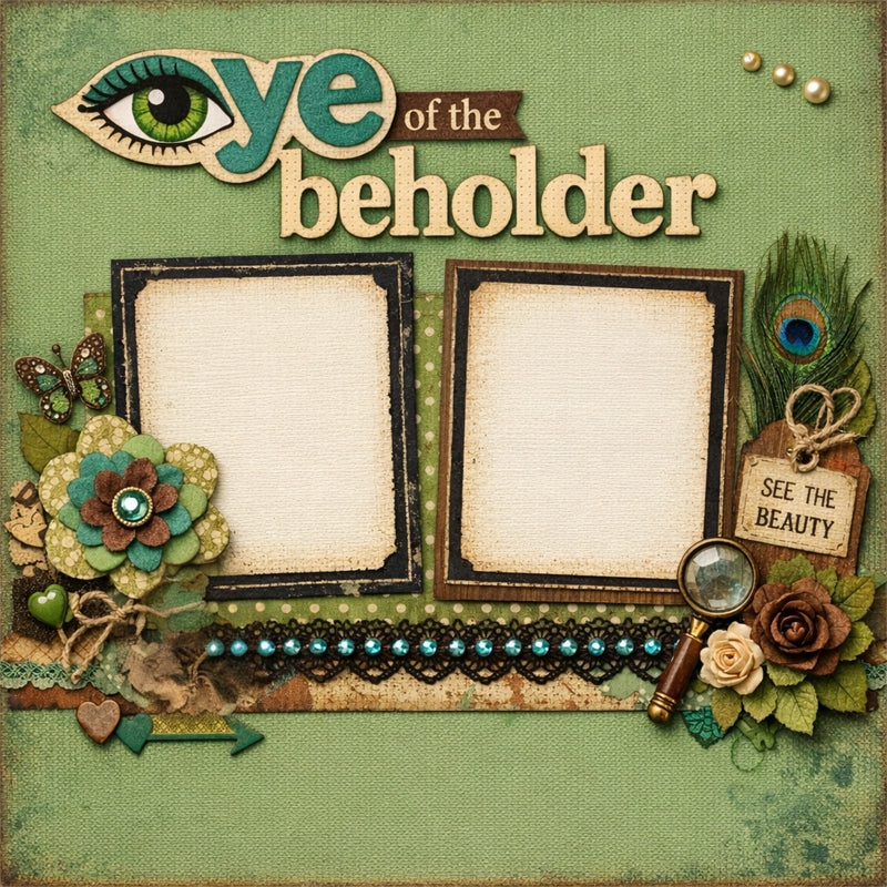 Eye of the beholder-Premade Scrapbook Page