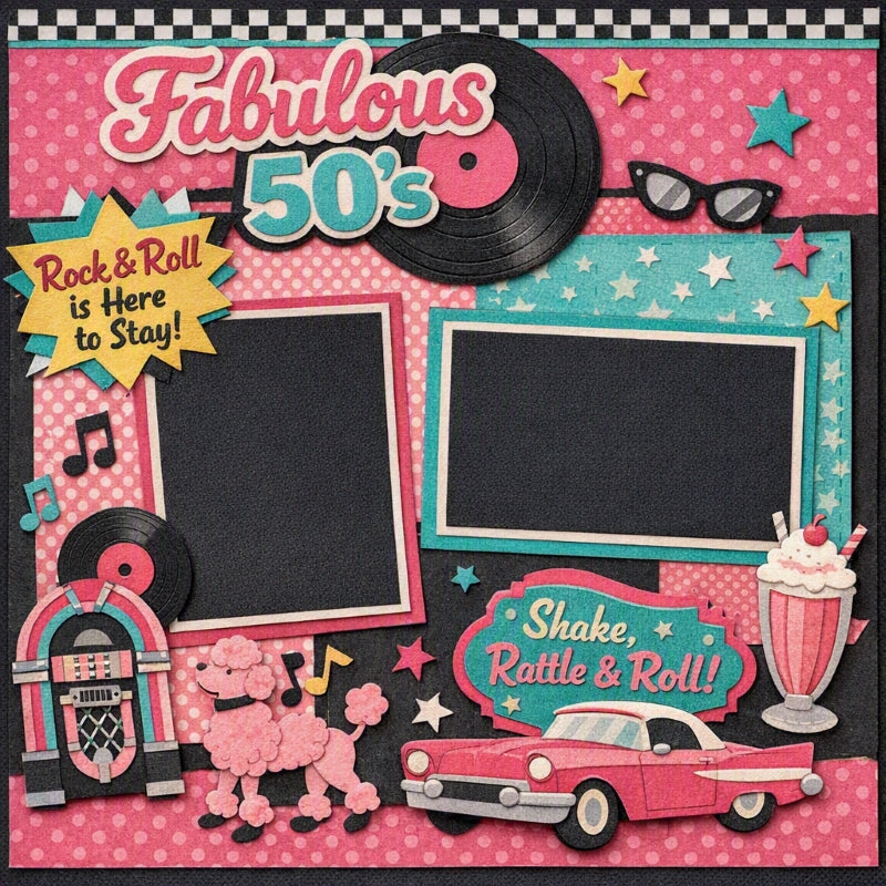 Fabulous 50's-Premade Scrapbook Page