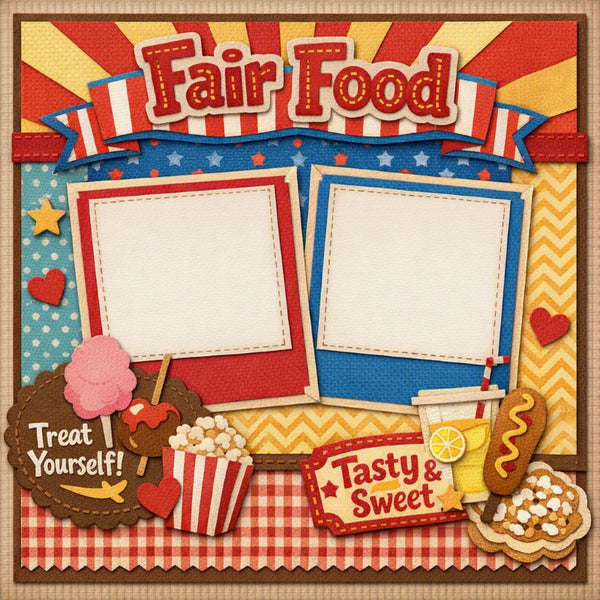 Fair Food-Premade Scrapbook Page