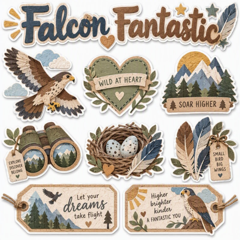 Falcon Fantastic-Premade Cut-Out Page