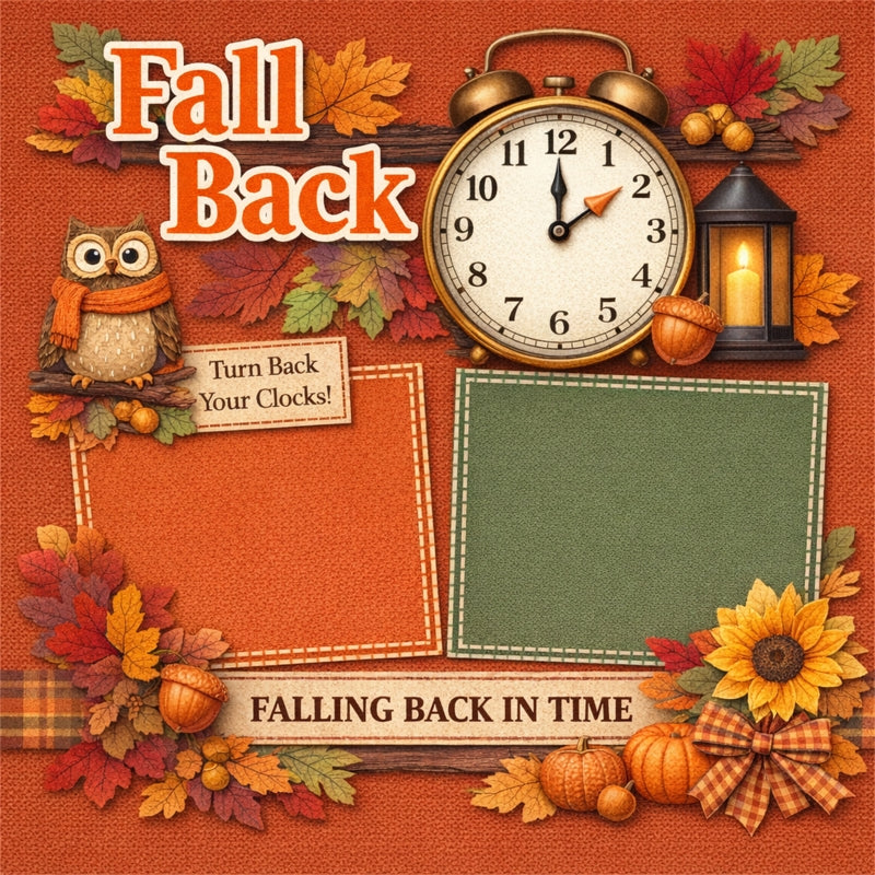 Fall Back-Premade Scrapbook Page