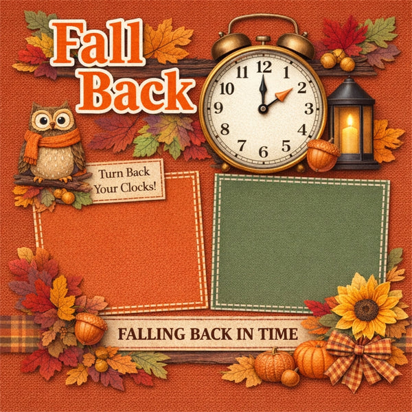Fall Back-Premade Scrapbook Page