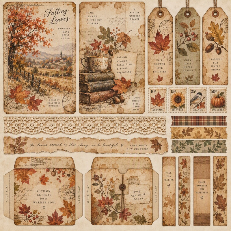 Fall-Premade Junk Journal Page