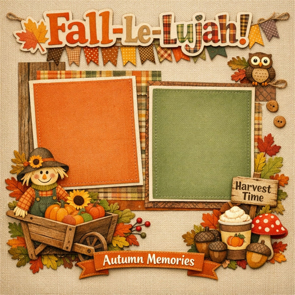 Fall-Le-Lujah!-Premade Scrapbook Page