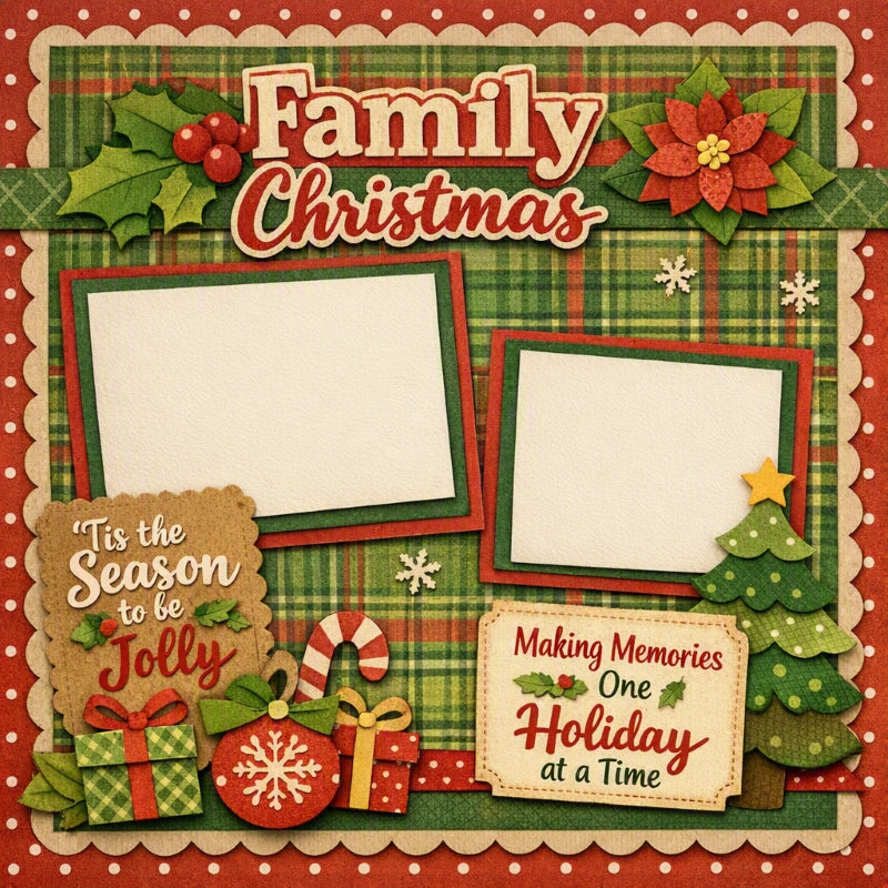 Family Christmas-Premade Scrapbook Page