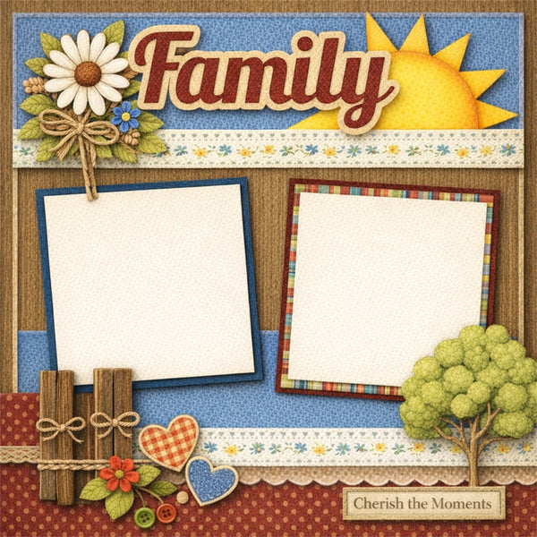 Family-Premade Scrapbook Page