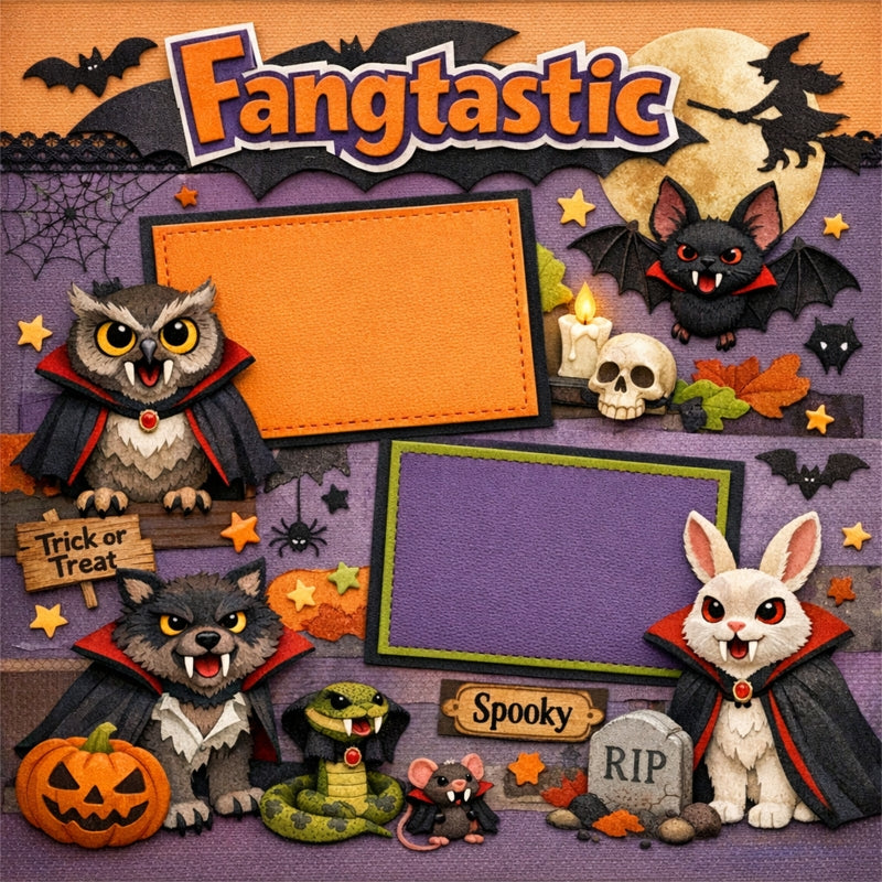 Fangtastic-Premade Scrapbook Page
