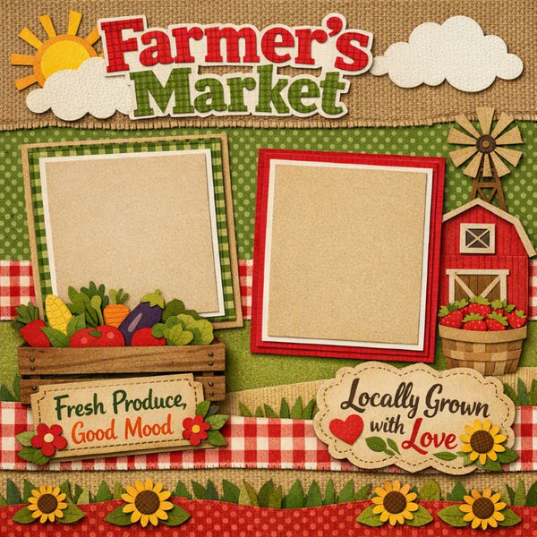 Farmer's Market-Premade Scrapbook Page