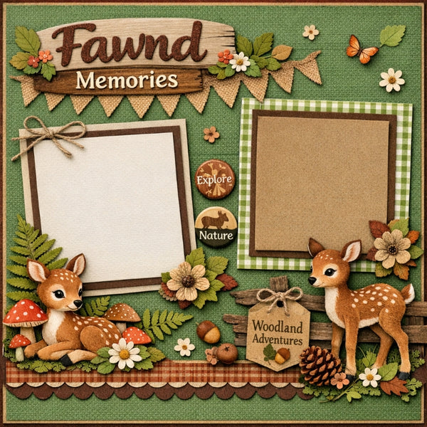 Fawnd Memories-Premade Scrapbook Page