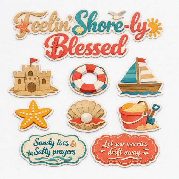 Feelin' Shore-ly Blessed-Premade Cutout Set