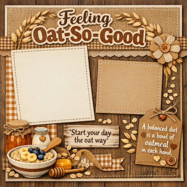 Feeling Oat-So-Good-Premade Scrapbook Page