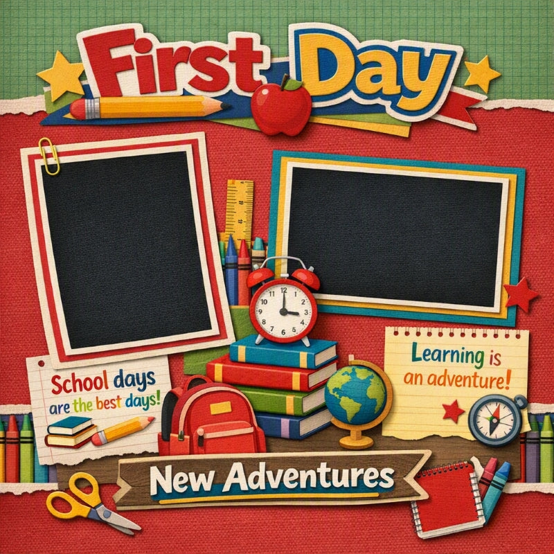 First Day-Premade Scrapbook Page